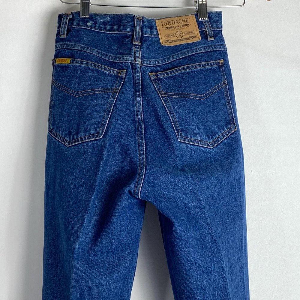 Vintage Jordache Basics Jeans 100% Cotton Blue Denim High Waist Mom Women Sz 7/8 - Picture 10 of 13